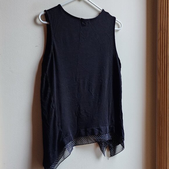 Pebble And Stone Black Angled Tank Top Size Small - Picture 13 of 15